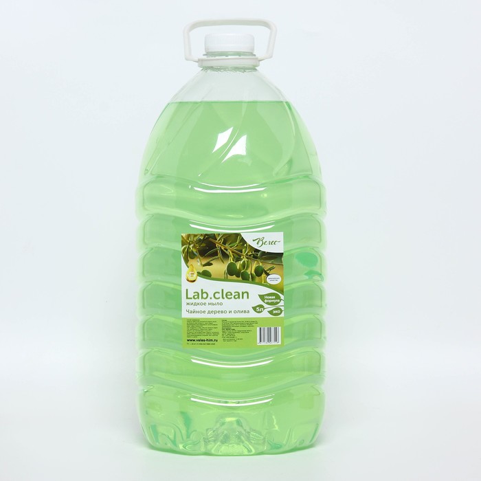 Жидкое мыло нежно-зеленое Чайное дерево и олива, ПЭТ 5 л жидкое мыло нежно зеленое чайное дерево пэт 5л