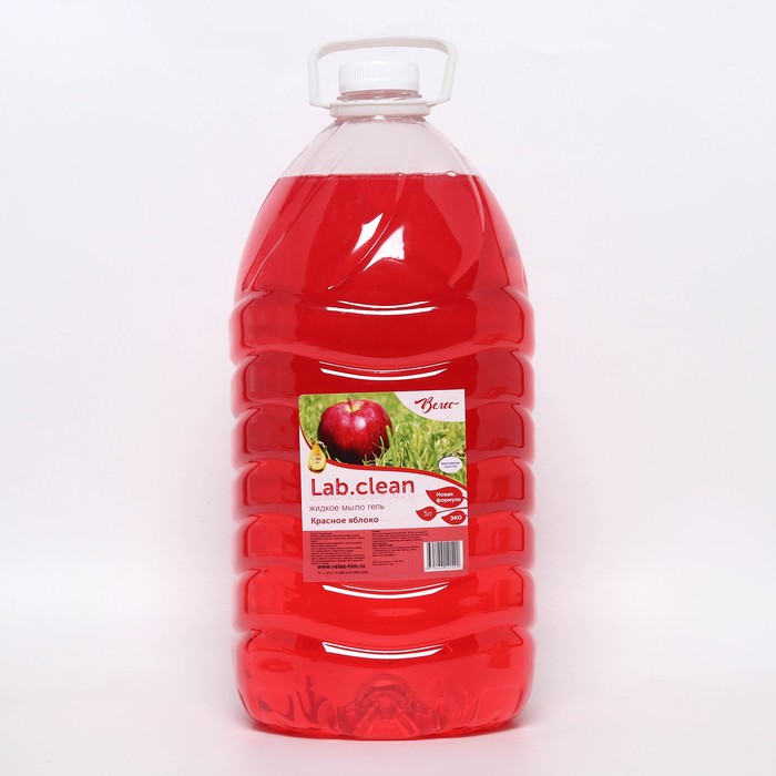 Жидкое мыло нежно-розовое Красное яблоко, ПЭТ 5 л мыло жидкое клевер яблоко перламутровое 5 л