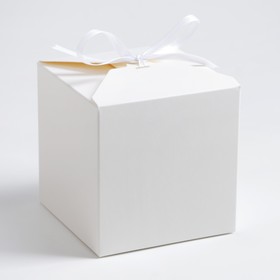 Коробка складная белая, 10 х 10 х 10 см, набор 5 шт.