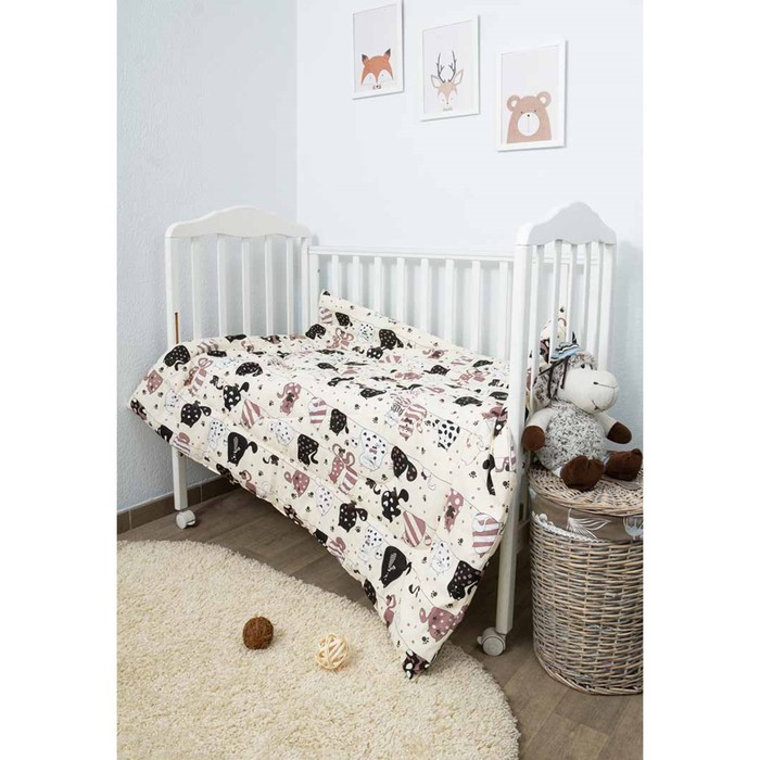 Одеяло для новорожденных, размер 110х140 см, цвет бежевый