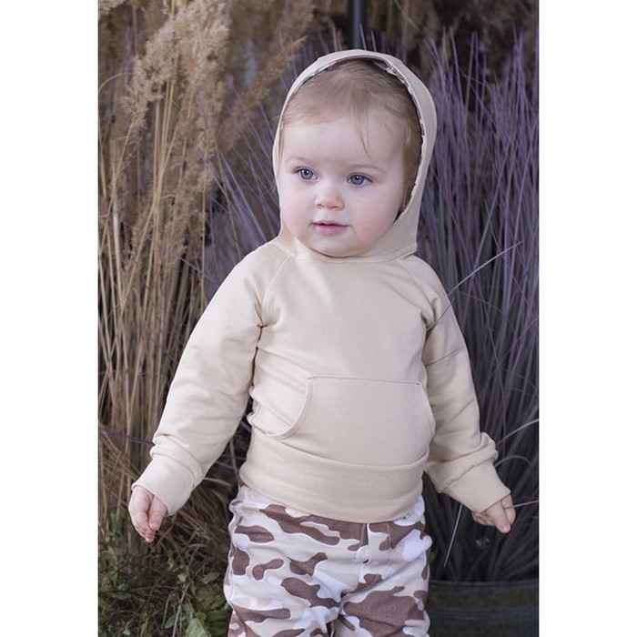 Боди с капюшоном «Роар», рост 68, цвет бежевый