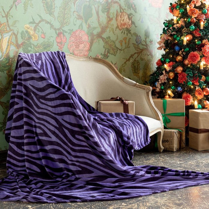 фото Плед «импето», размер 150х200 см, цвет фиолетовый mia cara