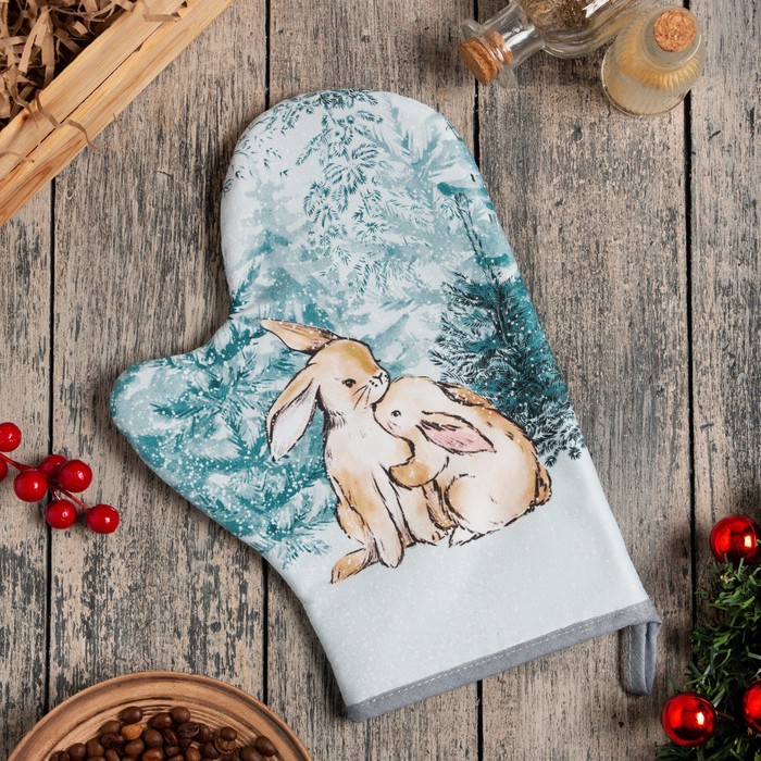 

Варежка-прихватка "Let it snow" 20х28 см, саржа, 100% х/л, ватин 250 г/м2