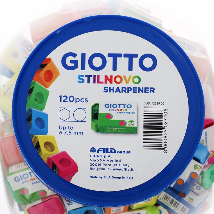 фото Точилка 1 отверстие giotto stilnovo sharpener, в банке микс