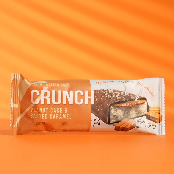 фото Протеиновый батончик crunch bar «арахисовый пирог и соленая карамель» спортивное питание, 60 г booty bar