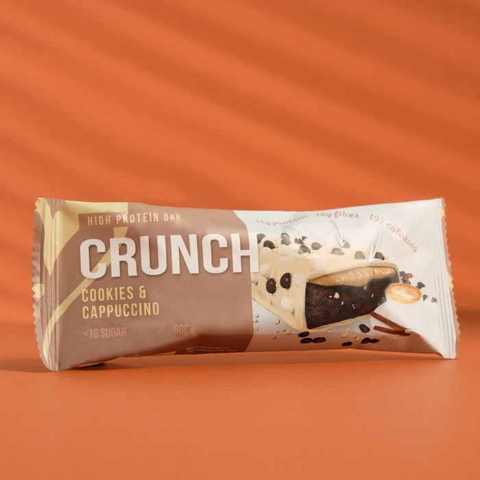 фото Протеиновый батончик crunch bar «печенье с капучино» спортивное питание, 60 г booty bar