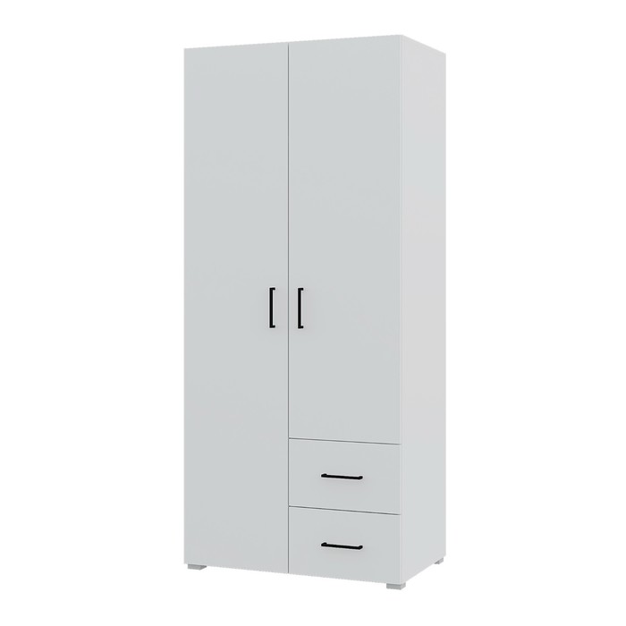 Шкаф Victor, 2 створчатый, с ящиками, цвет белый шкаф трехдверный с ящиками victor белый белый лдсп