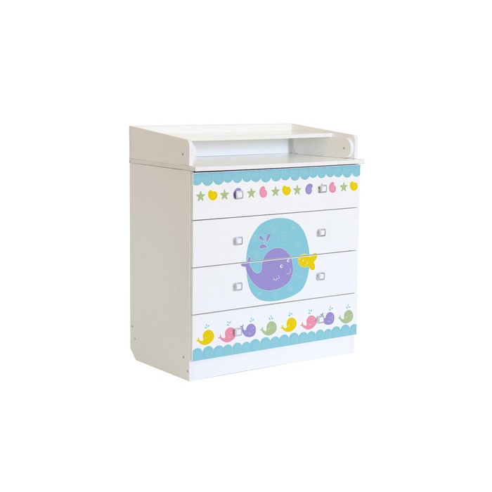 

Комод Polini kids Simple 1580 «Морская история», цвет белый