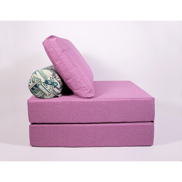 фото Бескаркасное кресло-кровать «прайм», размер 75x100x75 см, рогожка, сиреневый wowpuff