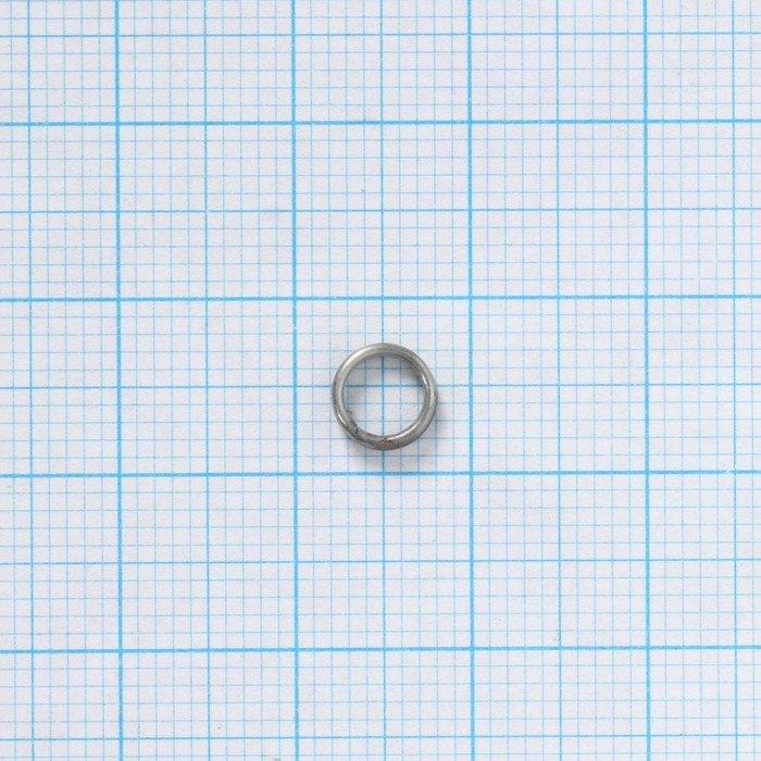 Кольцо заводное, диаметр 6 мм, тест 12.5 кг, 20 шт.