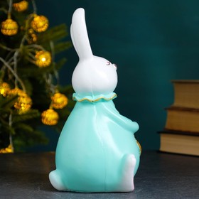 

Копилка "Зайчик с сердцем" мятный, 21см