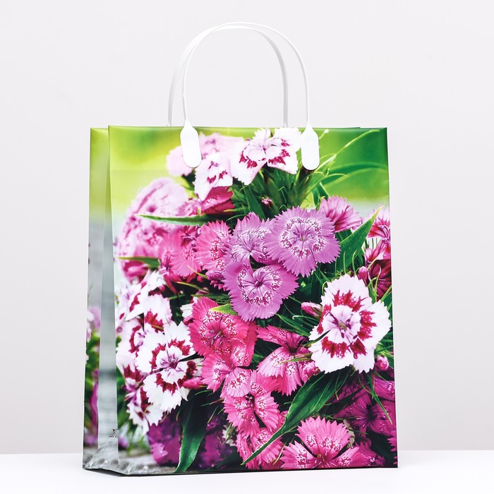 Пакет "Садовые цветы", мягкий пластик, 26 x 23 см, 100 мкм