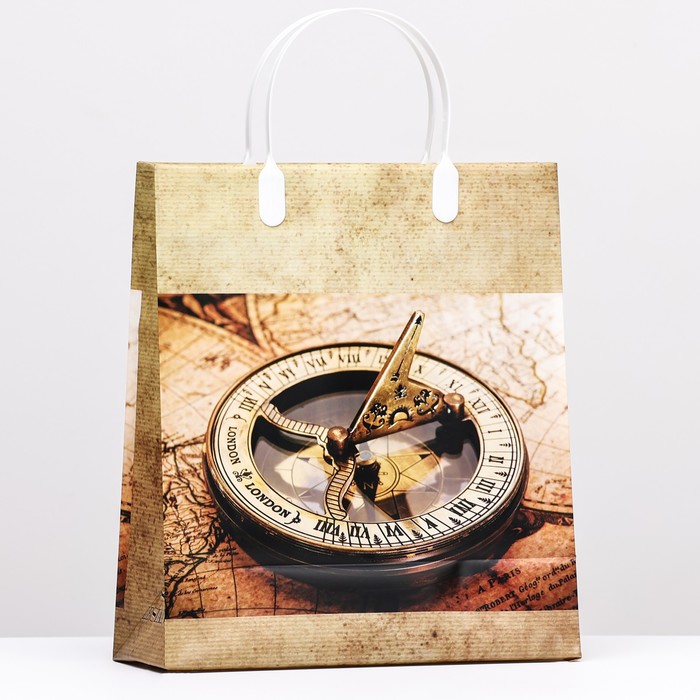 Пакет Золотой компас, мягкий пластик, 26 x 23 см, 110 мкм