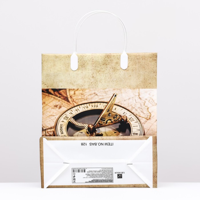 Пакет "Золтой компас", мягкий пластик, 26 x 23 см, 100 мкм