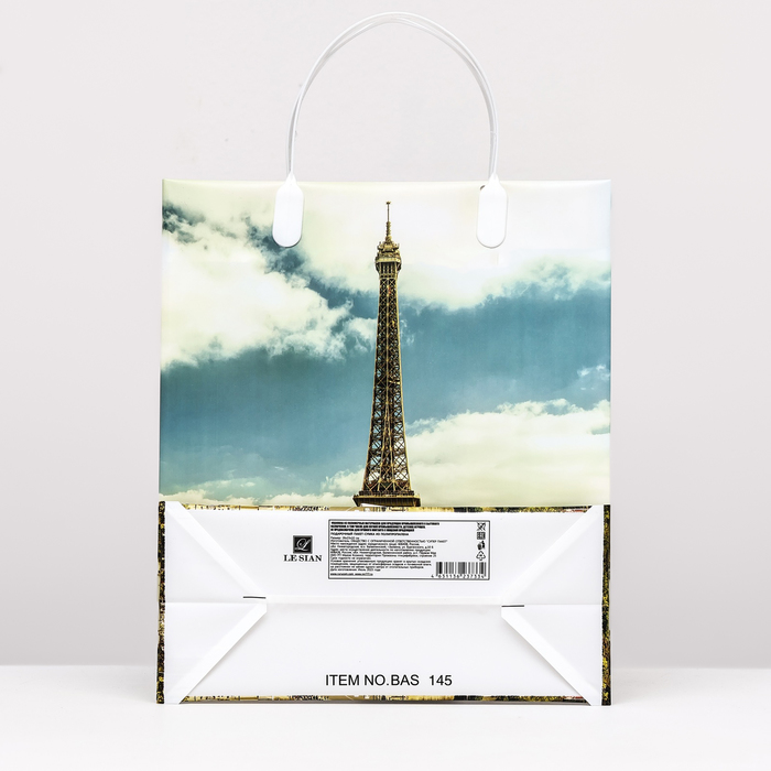 Пакет "Полдень в Париже", мягкий пластик, 26 x 23 см, 100 мкм