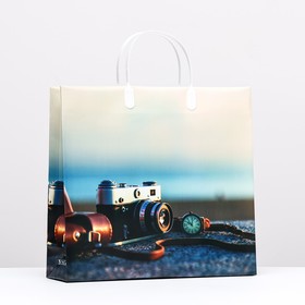 Пакет "Ретр фотоаппарат", мягкий пластик, 30 x 30 см, 100 мкм