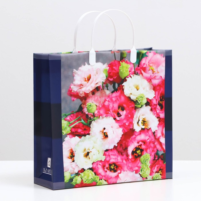 Пакет Flowers, мягкий пластик, 30 x 30 см, 120 мкм пакет вечер в венеции мягкий пластик 30 x 30 см 100 мкм
