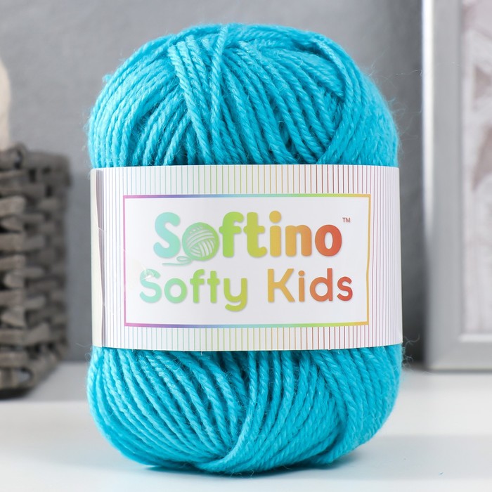 

Пряжа 100% акрил "Softy Kids" 90м ±5м 50 гр цвет 17 тёмно-голубой