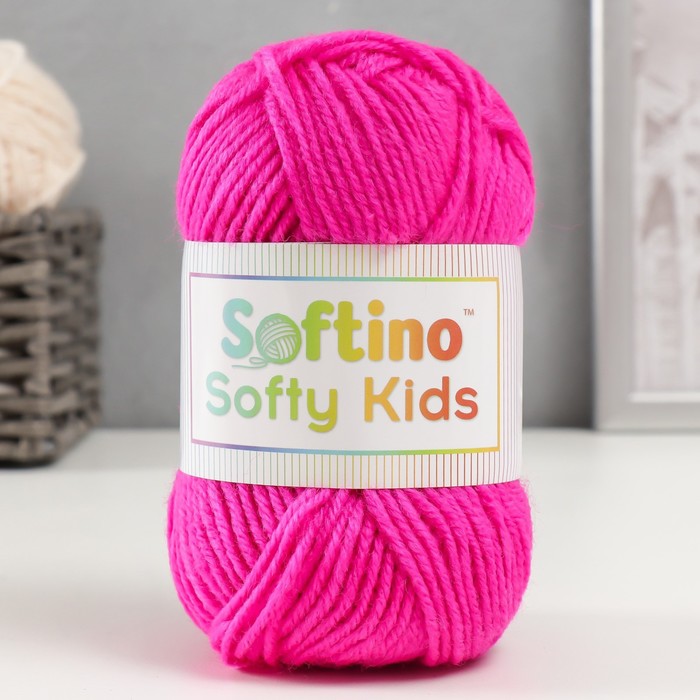 

Пряжа 100% акрил "Softy Kids" 90м ±5м 50 гр цвет 12 тёплый розовый