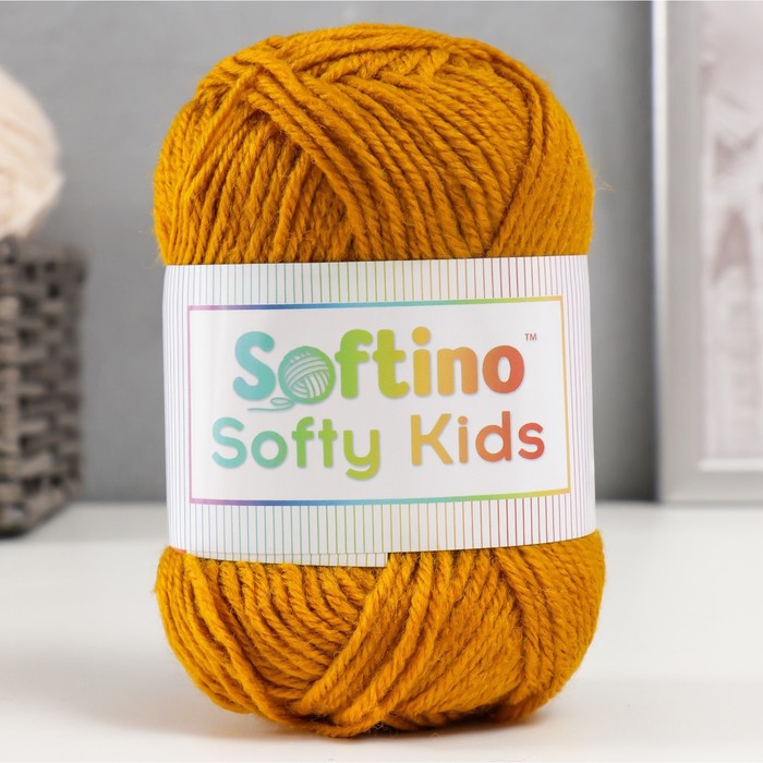 Пряжа 100% акрил Softy Kids 90м ±5м 50 гр цвет 55 янтарный пряжа 100% акрил softy kids 90м ±5м 50 гр цвет 11 персидский розовый