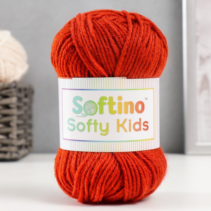 

Пряжа 100% акрил "Softy Kids" 90м ±5м 50 гр цвет 36 красное дерево