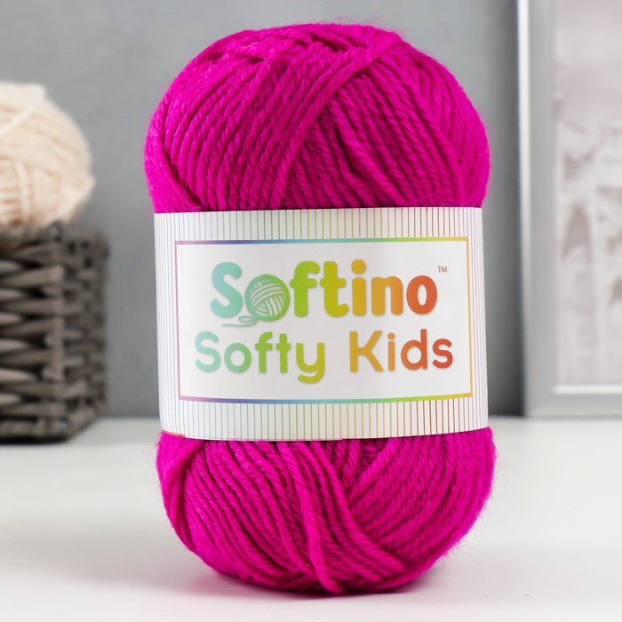 Пряжа 100% акрил Softy Kids 90м ±5м 50 гр цвет 28 ярко-розовый пряжа 100% акрил softy kids 90м ±5м 50 гр цвет 11 персидский розовый