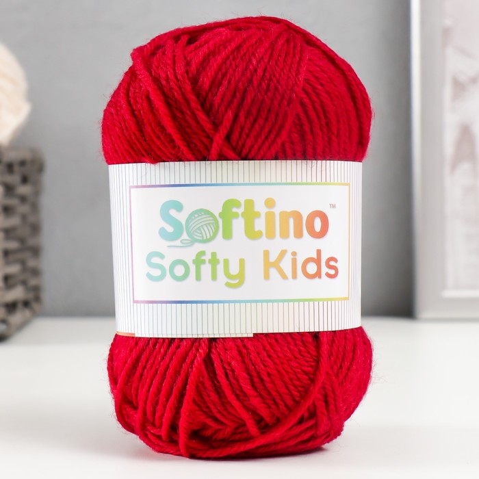 

Пряжа 100% акрил "Softy Kids" 90м ±5м 50 гр цвет 33 бордо 5443669