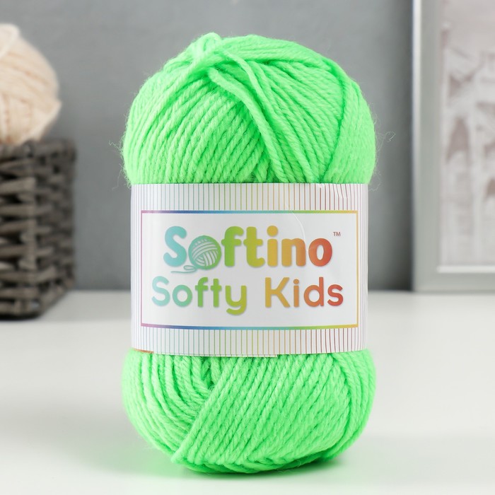 Пряжа 100% акрил Softy Kids 90м ±5м 50 гр цвет 40 фисташка пряжа 100% акрил softy kids 90м ±5м 50 гр цвет 11 персидский розовый