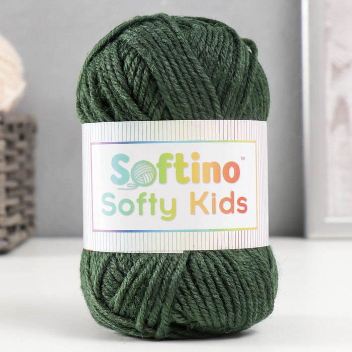 

Пряжа 100% акрил "Softy Kids" 90м ±5м 50 гр цвет 41 лесной