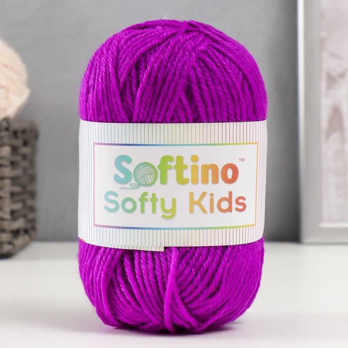 Пряжа 100% акрил Softy Kids 90м ±5м 50 гр цвет 51 ежевика пряжа 100% акрил softy kids 90м ±5м 50 гр цвет 12 тёплый розовый