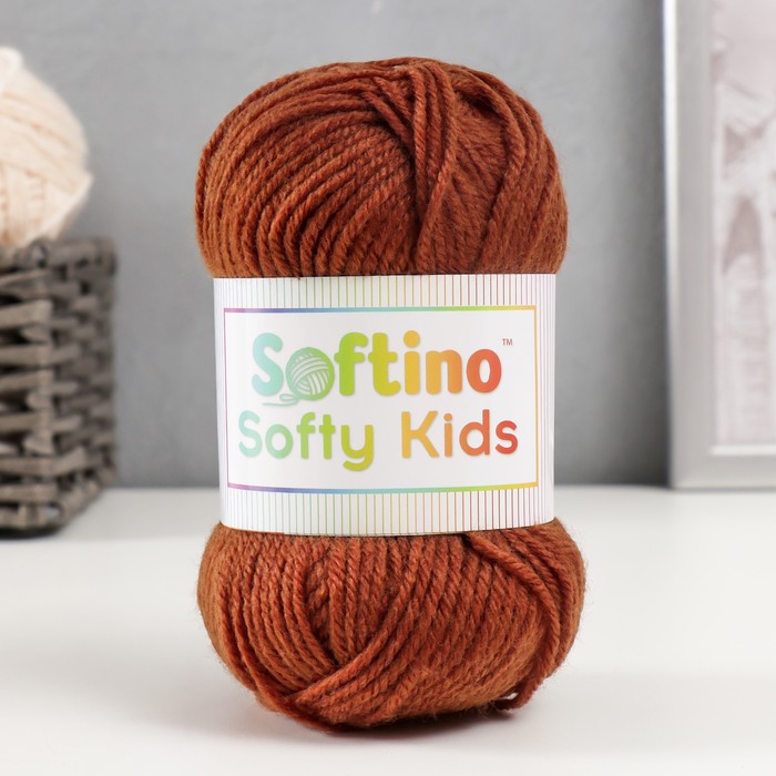 

Пряжа 100% акрил "Softy Kids" 90м ±5м 50 гр цвет 57 кофе
