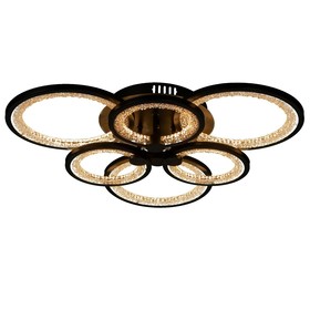 

Люстра 59116/6BK LED 162Вт 3000-6000К черный 65х65х10 см