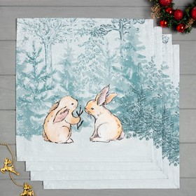 

Набор салфеток Этель "Winter mood" 40х40 см - 4 шт, 100% хл, саржа 190 г/м2