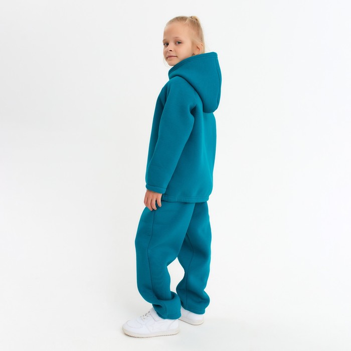 фото Костюм детский (худи, брюки) minaku: basic line kids, oversize, цвет изумруд, рост 104