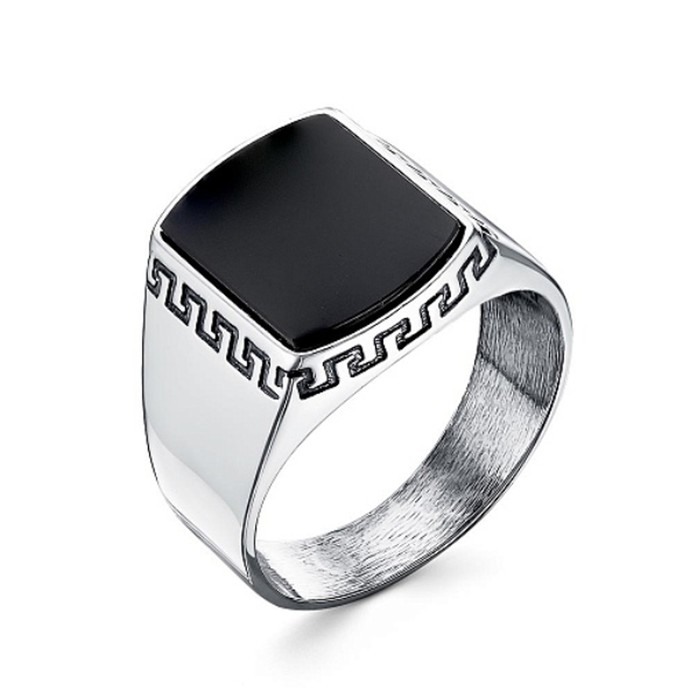 Перстень мужской «Агат» орнамент, посеребрение, 19 размер кольцо перстень мужской посеребрение с оксидировнаием 20 размер