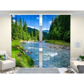 

Фотошторы «Горная река 2», размер 150 × 260 см, димаут