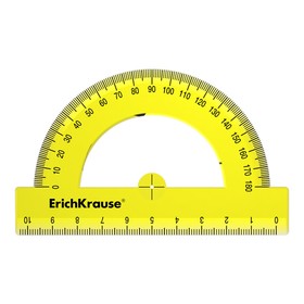 

Транспортир 180°/10 см ErichKrause Neon, пластиковый, жёлтый