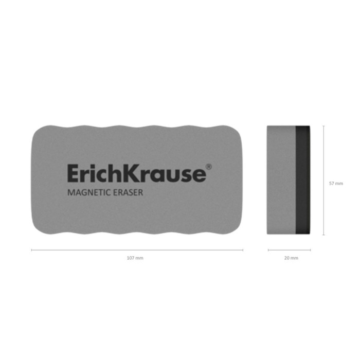 Стиратель для досок магнитный ErichKrause, 107 x 57 мм