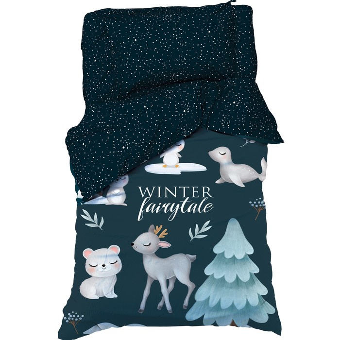 

Постельное бельё Этель 1,5 сп "Winter fairytale" 143х215 см, 150х214 см, 50х70 см-1 шт, бязь, 100% хлопок