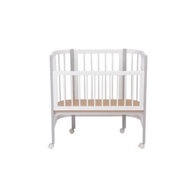 

Кроватка детская Polini kids Simple 105, приставная, цвет белый-серый