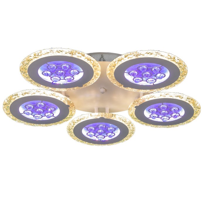 

Люстра с ПДУ 2213/5 LED 125Вт диммер RGB белый 45х45х10 см BayerLux