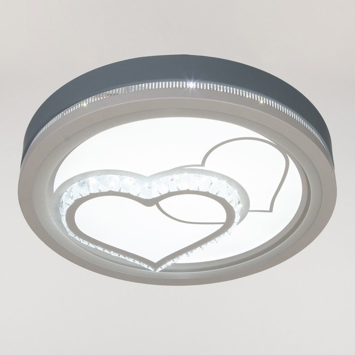

Люстра с ПДУ "Лайк" LED 103Вт 3000-6000К серо-белый 51х51х9,5 см BayerLux