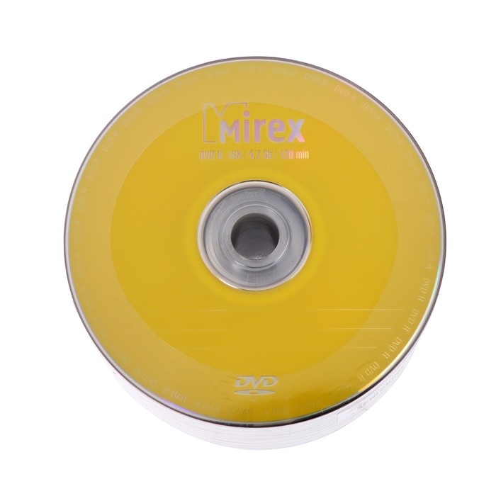 Диск DVD-R Mirex 50, 16х, 4.7 Гб, 1 шт диск dvd r mirex ul130089a1t 4 7 gb 16x shrink 100 шт ink printable full 100 500