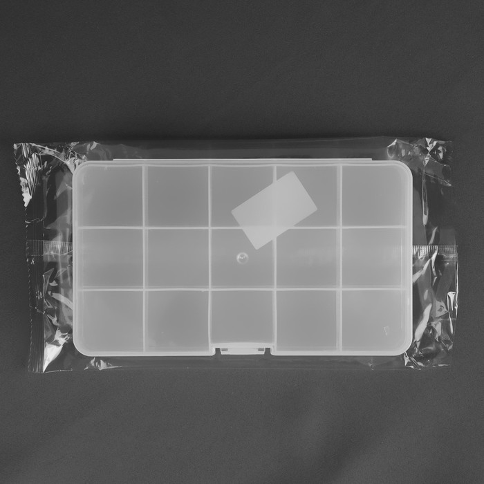 Органайзер для хранения мелочей, 17,7 × 10,2 × 2,3 см, цвет прозрачный