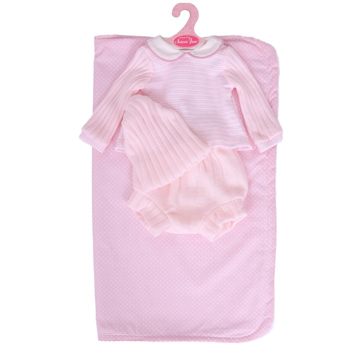 Одежда для кукол и пупсов 50-55 см, кофта, шорты, шапка, одеяло розовое