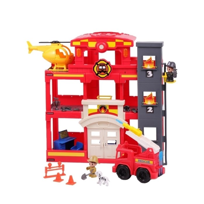 фото Игровой набор: пожарная станция в эко-упаковке chap mei