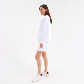 

Костюм женский (толстовка и шорты) MIST Peace, р. 40-42, белый