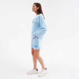 

Костюм женский (толстовка и шорты) MIST Sports club, р. 48-50, голубой