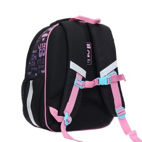 

Рюкзак каркасный GoPack Education Love Dreamer, 38 х 28 х 15 см, чёрный/розовый