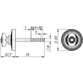 

Упор дверной настенный DH033 CL/OB-13, цвет античная бронза